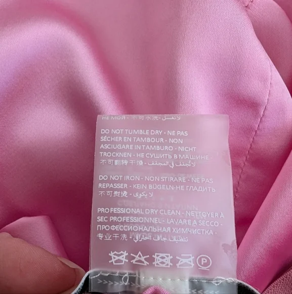 Nensi Dojaka Double Petal Satin Maxi Dress Pink Small - Picture 11 of 15